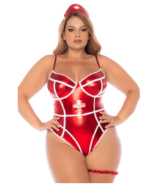 Costume sexy infirmière grande taille 3 pièces - MAL60041XASHW